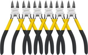 Wire Cutters, 6 Pack, 6.5" Flush Cutters Spring Loaded Pliers Side Cutting Pliers Diagonal Cutting Pliers Dikes Wire Cutters Side Cutters For Crafts Electrician Work Jewelry Making | Side-Cutting Pliers Pliers Side-Cutting Pliers