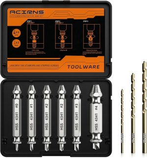 9 Pcs Damaged Screw Extractor Set,Tools Gifts For Men-Gifts For Him,Mens Gifts,Birthday Gifts Cool Stuff Gadgets For Men Dad Boyfriend Father Husband, Broken Damaged & Stripped Screw Remover Set | Tap Extractors Tap Extractors Tap Extractors