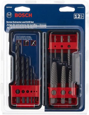 Bspe6D 12-Piece Assorted Set Spiral Flute High-Carbon Steel Screw Extractor & Black Oxide Drill Bits Ideal For Removing Stripped Screws, Bolts, Fasteners | Tap Extractors Tap Extractors Tap Extractors