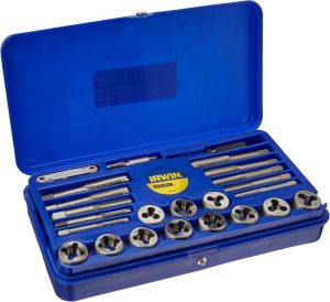 Industrial Tools 23614 Machine Screw With Fractional Tap And Solid Round Die Set, 39-Piece | Tap & Die Sets Tap & Die Sets Tap & Die Sets