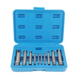 Screw Extractor, Broken Tap Extractor High Hardness Anticorrosion Steel Broken Head Taps Remover Stripped Screw Tap Extractor Set For Home Repair Work (Ten Piece Set) | Tap Extractors Tap Extractors Tap Extractors