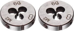 2Pcs Round Threading Dies, Metric M2 X 0.4 Thread (Left Hand), Alloy Tool Steel Screw Cutting Die Repair Tool | Threading Dies Threading Dies Threading Dies