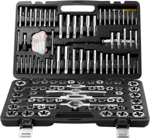 Tap And Die Set, 116-Piece Include Metric And Sae Size, Bearing Steel Taps And Dies, Essential Threading Tool For Cutting External Internal Threads, With Complete Accessories And Storage Case | Tap & Die Sets Tap & Die Sets Tap & Die Sets