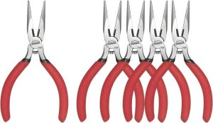 Needle Nose Pliers, 5 Inch, Needle Nose Pliers Set, 5 Pack, Small Needle Nose Pliers, Long Nose Pliers With Side Cutter, Spring Loaded Jewelry Needle Nose Pliers For Cutting And Bending Wire | Needle-Nose Pliers Needle-Nose Pliers Needle-Nose Pliers