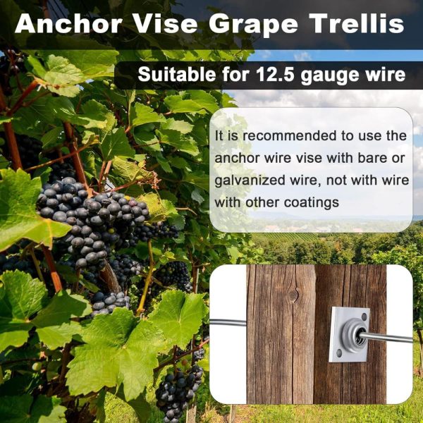 Anchor Wire Vise Anchor Vise Grape Trellis Anchor Vise For Tightening 12-13 Gauge Wire To Build Trellises, Vineyards, Fences And Arbors(10 Pcs) | Vises Vises Vises